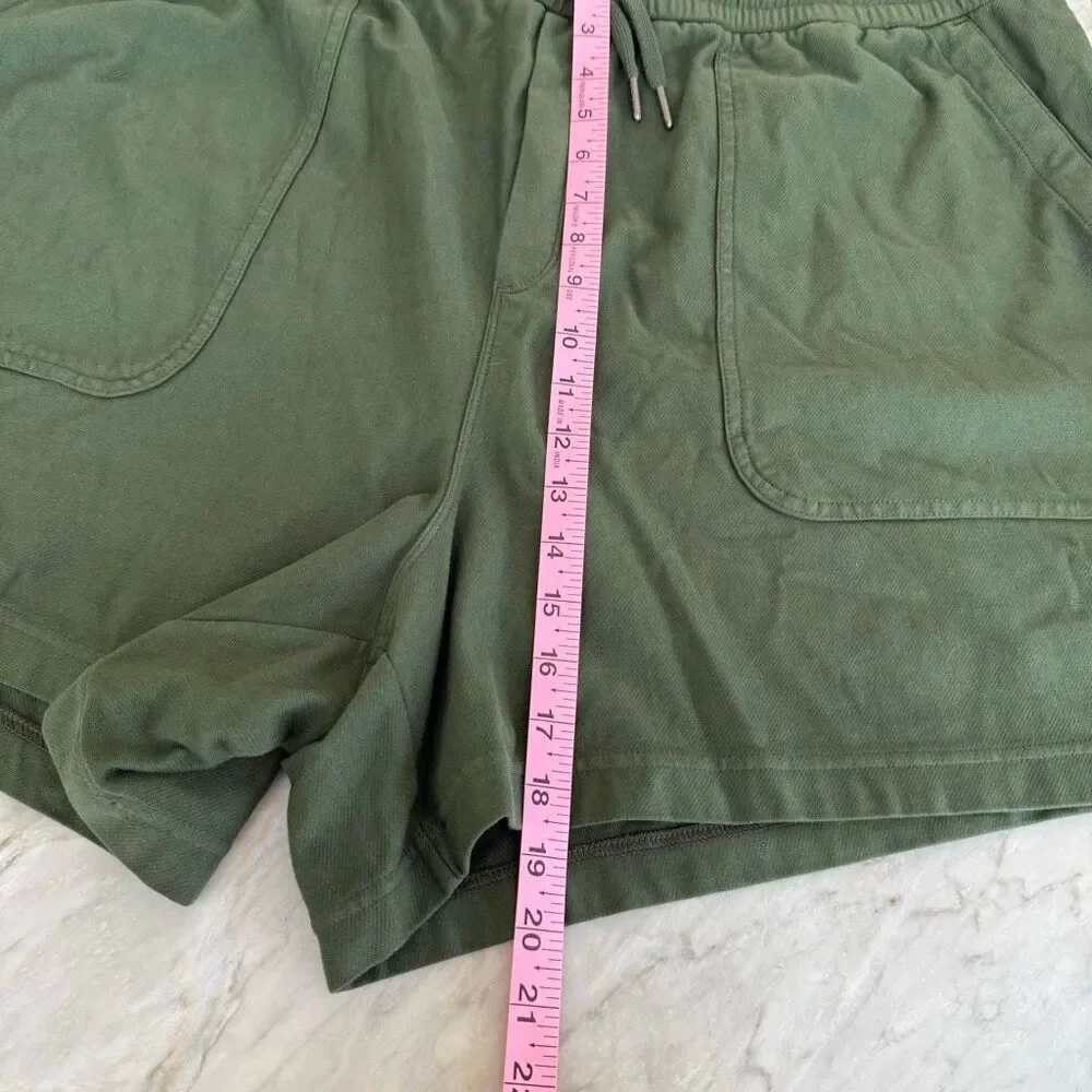 Athleta cotton drawstring green shorts size 3X - Picture 4 of 7
